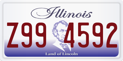 IL license plate Z994592