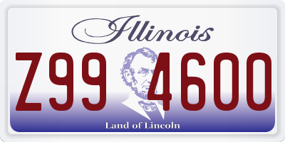 IL license plate Z994600