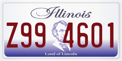 IL license plate Z994601