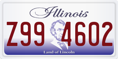 IL license plate Z994602