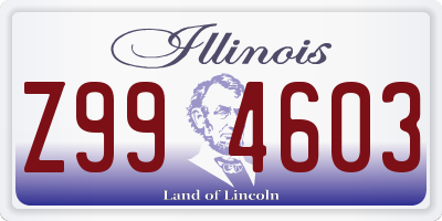 IL license plate Z994603