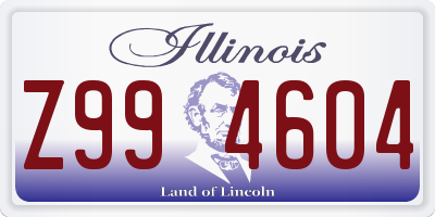 IL license plate Z994604