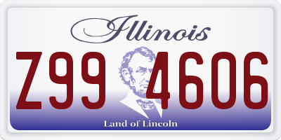 IL license plate Z994606