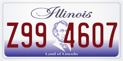 IL license plate Z994607