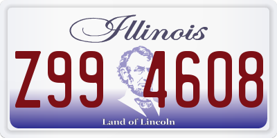 IL license plate Z994608