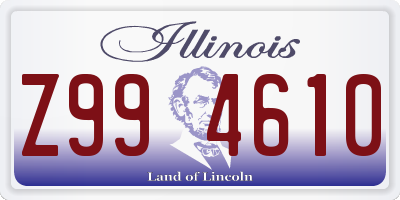 IL license plate Z994610