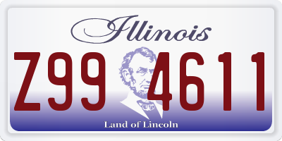 IL license plate Z994611