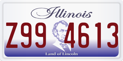 IL license plate Z994613