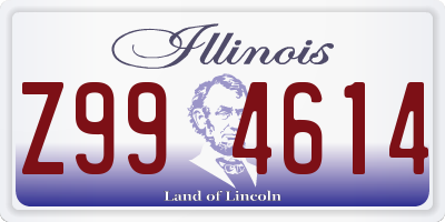 IL license plate Z994614