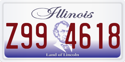 IL license plate Z994618