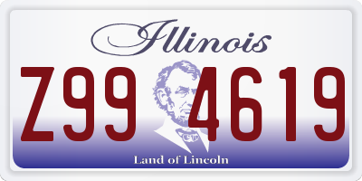 IL license plate Z994619