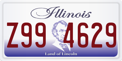 IL license plate Z994629