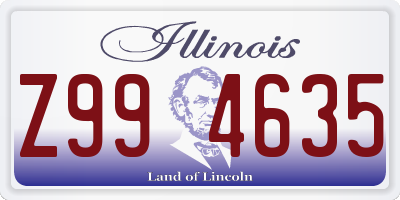 IL license plate Z994635