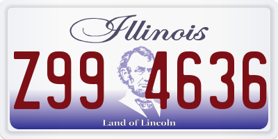 IL license plate Z994636