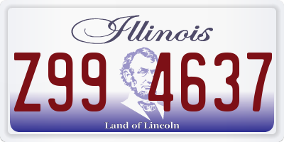 IL license plate Z994637