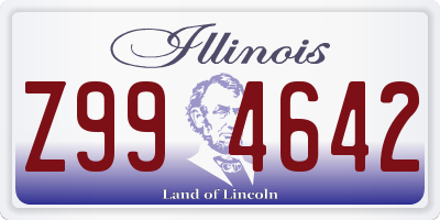 IL license plate Z994642