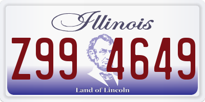 IL license plate Z994649