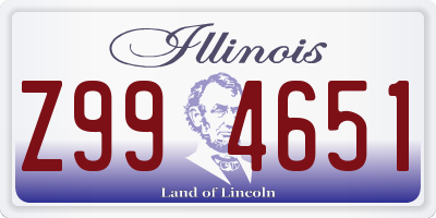 IL license plate Z994651