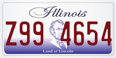 IL license plate Z994654