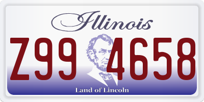 IL license plate Z994658