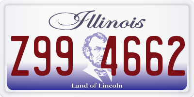 IL license plate Z994662