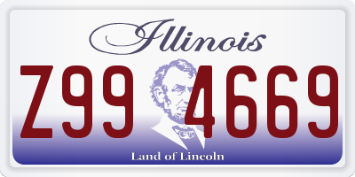 IL license plate Z994669