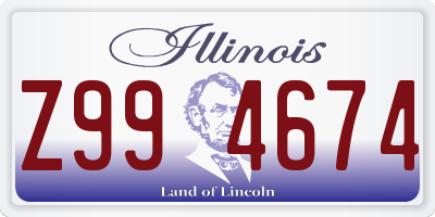 IL license plate Z994674