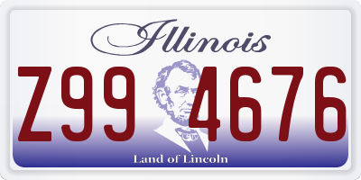 IL license plate Z994676