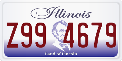 IL license plate Z994679