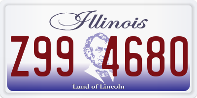 IL license plate Z994680