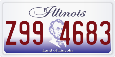 IL license plate Z994683