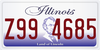 IL license plate Z994685