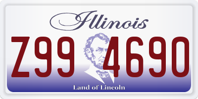 IL license plate Z994690