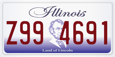 IL license plate Z994691