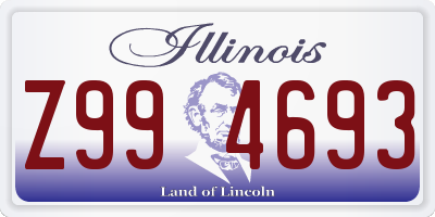 IL license plate Z994693