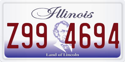 IL license plate Z994694