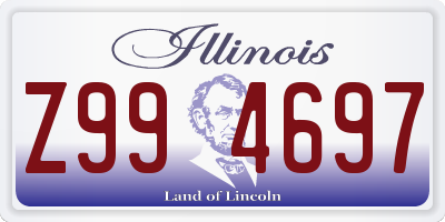 IL license plate Z994697