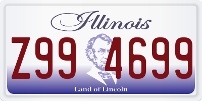 IL license plate Z994699
