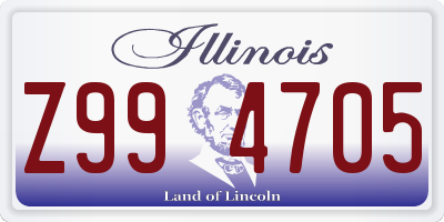 IL license plate Z994705