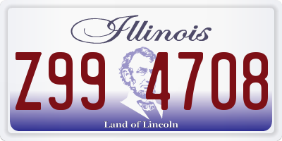 IL license plate Z994708