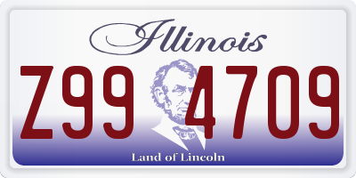 IL license plate Z994709