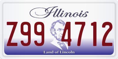 IL license plate Z994712