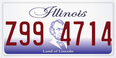 IL license plate Z994714