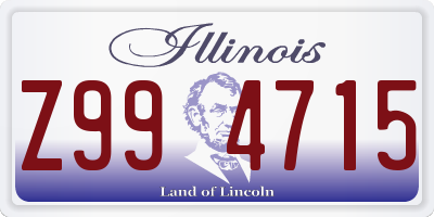 IL license plate Z994715