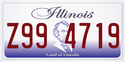 IL license plate Z994719