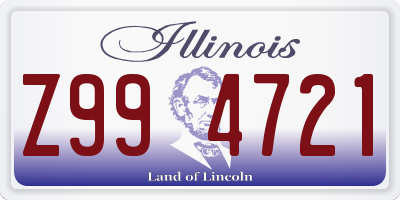 IL license plate Z994721