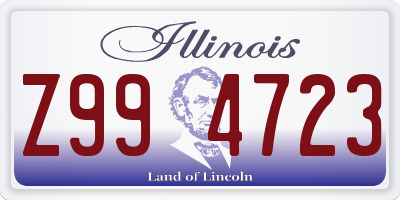 IL license plate Z994723