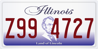 IL license plate Z994727