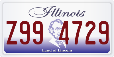 IL license plate Z994729