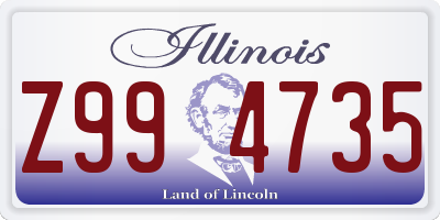 IL license plate Z994735